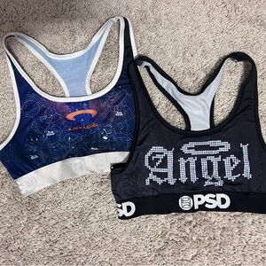 PSD Sports bras. Space jam and angel. Size:Medium.